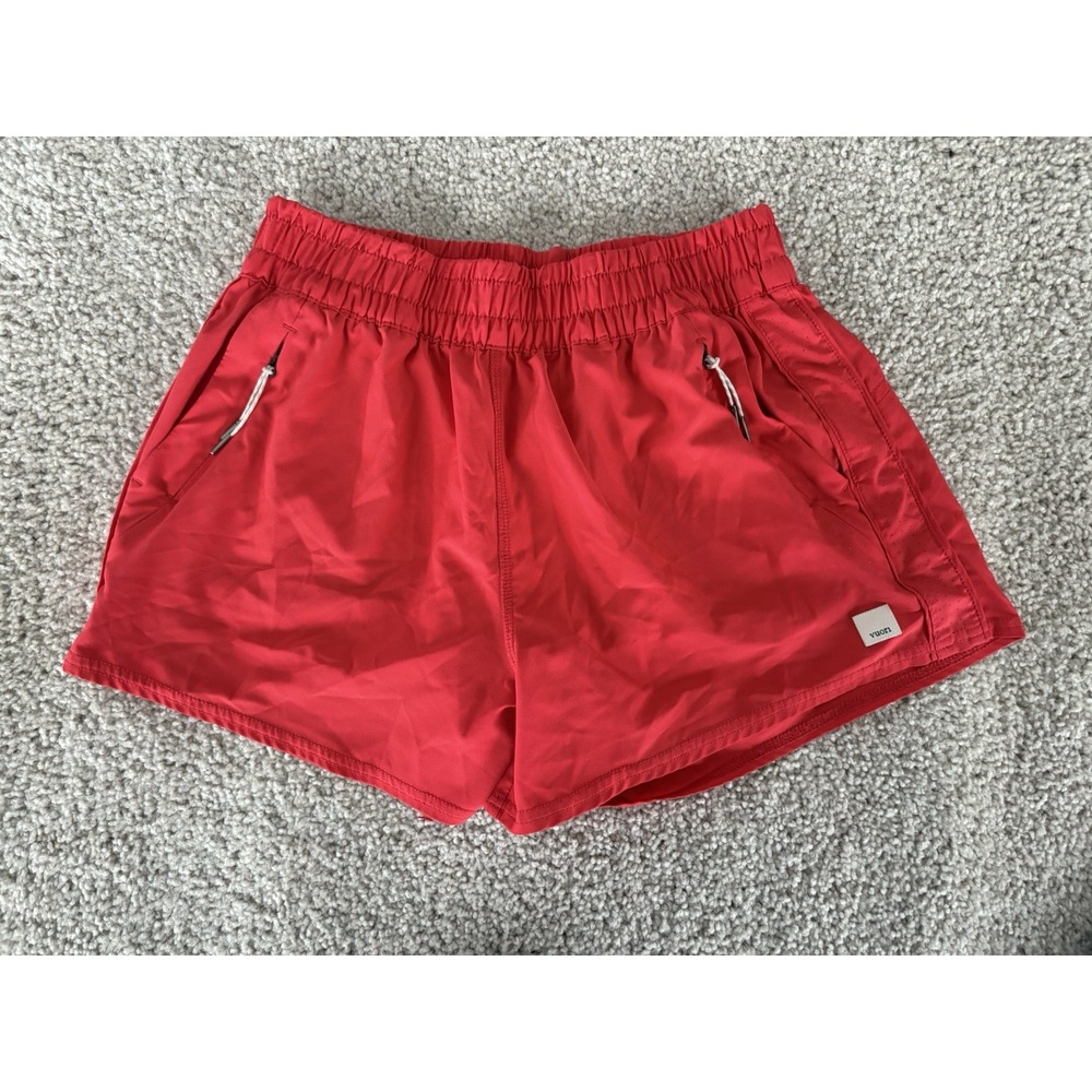 Vuori Women's Dash Athletic Shorts Size Small Red Vermillion Running